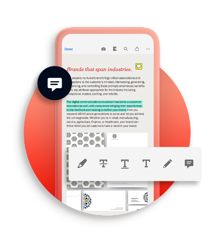 A scanned document was opened in Adobe Acrobat on a mobile device.